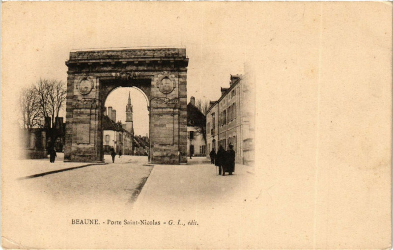 Carte postale ancienne Beaune - Porte-Saint-Nicolas à Beaune