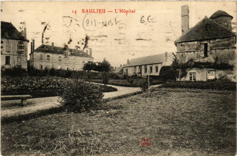Carte postale ancienne Saulieu - L'Hopital à Saulieu