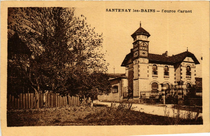Carte postale ancienne Santenay-les-Bains - Source Carnot à Santenay