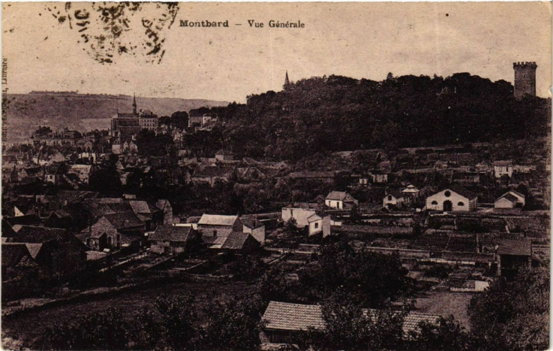 Carte postale ancienne Montbard - Vue Générale à Montbard