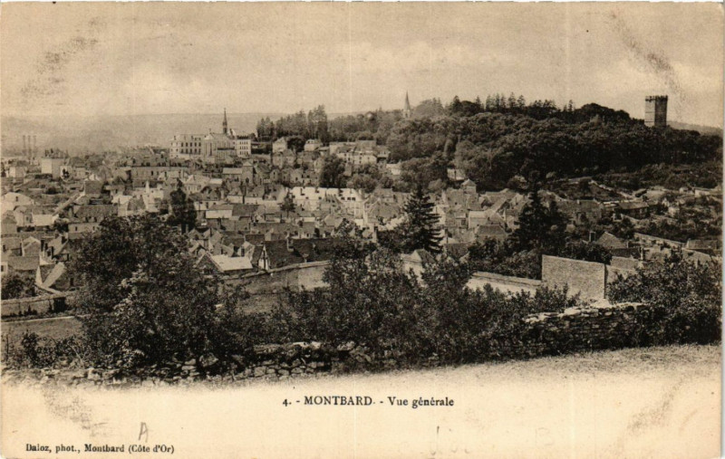 Carte postale ancienne Montbard Vue générale à Montbard