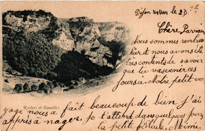 Carte postale ancienne Rochers de Gouailles
