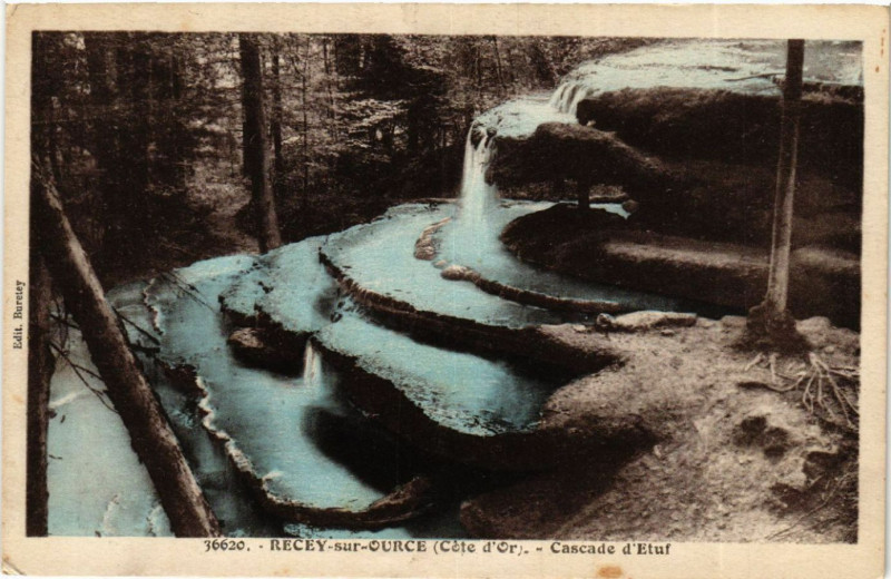 Carte postale ancienne Recey-sur-Ource (Cote-d'Or) - Cascade d'Etuf à Recey-sur-Ource