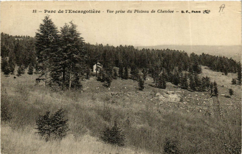 Carte postale ancienne Parc de l'Escargotiére - Vue prise du Plateau de Chenove à Chenôve