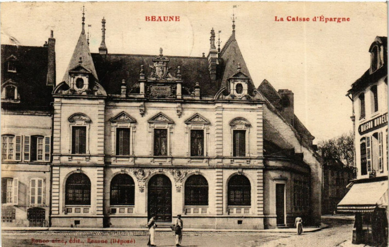 Carte postale ancienne Beaune - La Caisse d'Epargne à Beaune