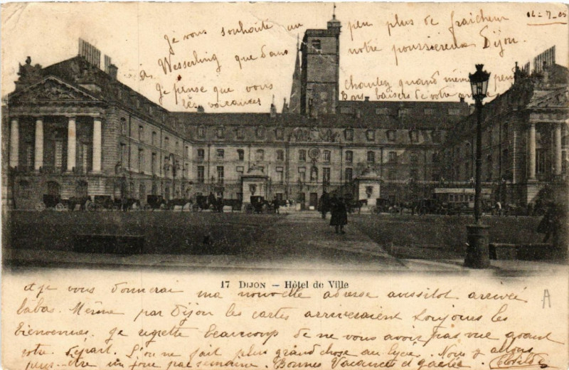 Carte postale ancienne Dijon Hotel de Ville à Dijon