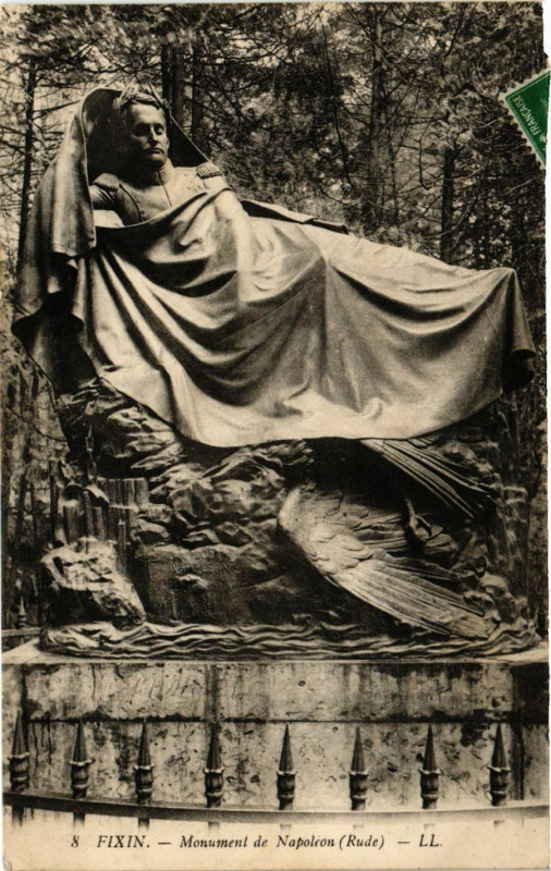Carte postale ancienne Fixin - Monument de Napoléon (Rude) à Fixin
