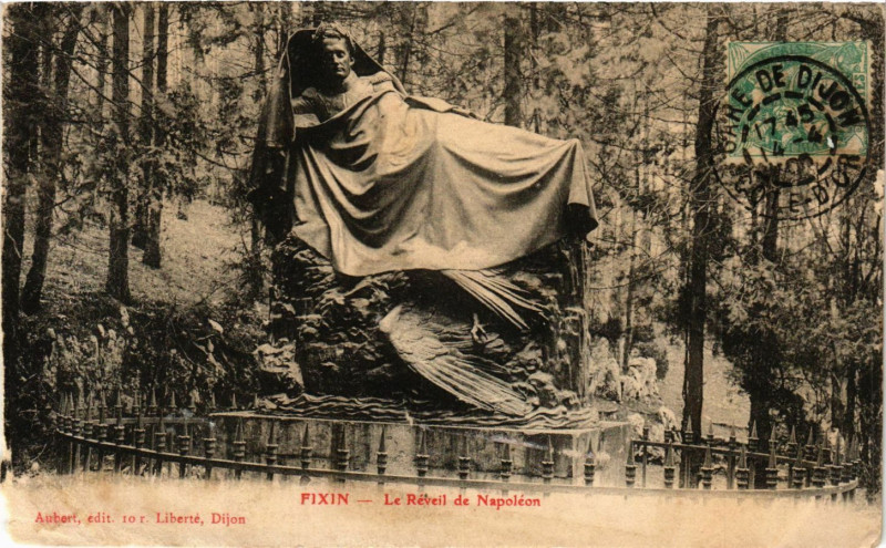 Carte postale ancienne Fixin - Le Réveil de Napoléon à Fixin