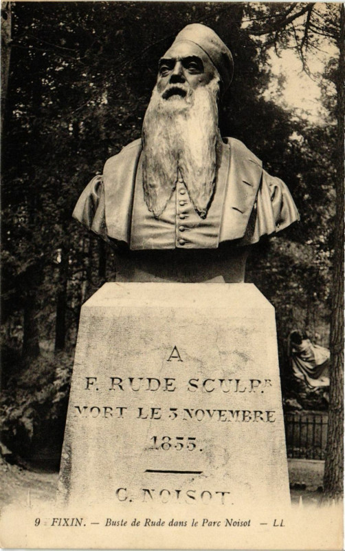 Carte postale ancienne Fixin - Buste de Rude dans le Parc Noisot à Fixin