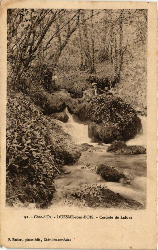 Carte postale ancienne Cote-d'Or - Duesme-sous-Bois - Cascade de Lafont à Duesme
