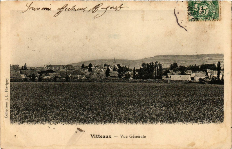 Carte postale ancienne Vitteaux - Vue Générale à Vitteaux