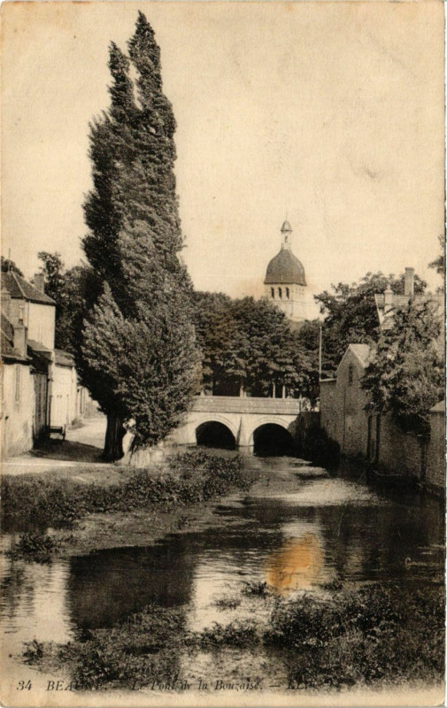 Carte postale ancienne Beaune - Le Pont de la Bouzaise à Beaune