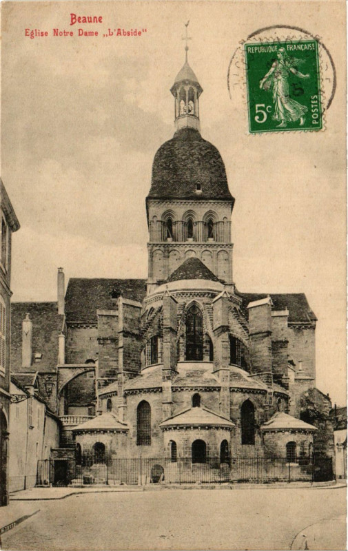Carte postale ancienne Beaune - Eglise Notre-Dame L'Abside à Beaune