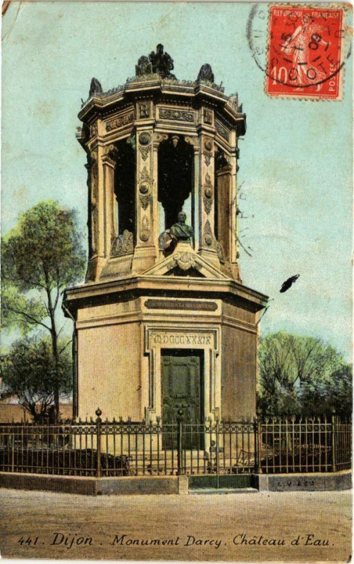 Carte postale ancienne Ed. Aqua 441 Monument Darcy Chateau d'Eau