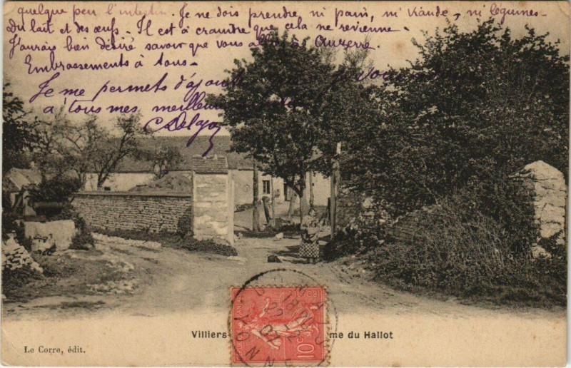 Carte postale ancienne Villers - du Hallot