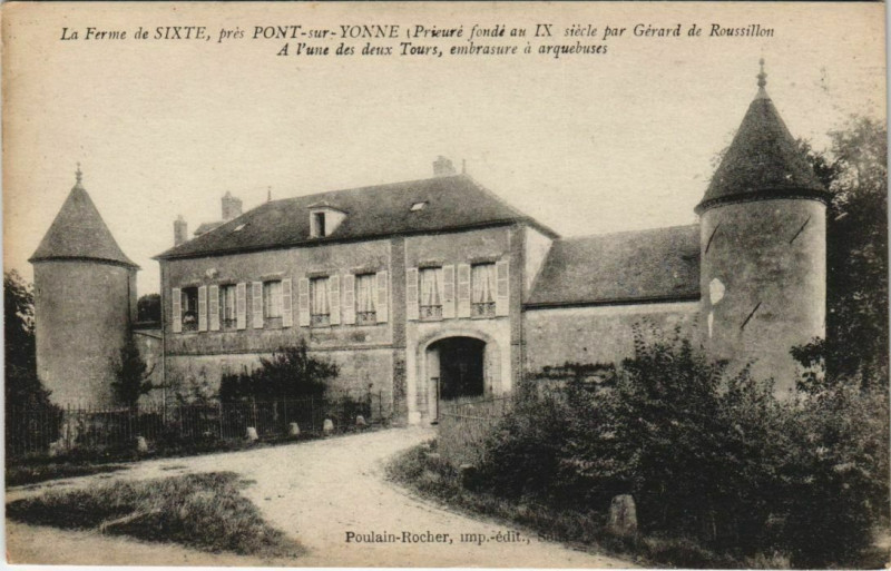 Carte postale ancienne La ferme de sixte pres Pont-sur-Yonne à Pont-sur-Yonne