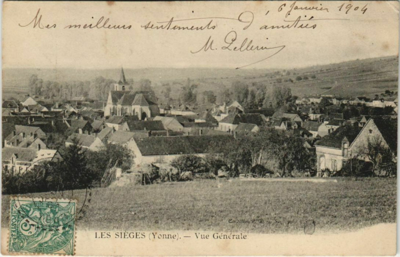 Carte postale ancienne Les Sieges - Vue générale aux Sièges