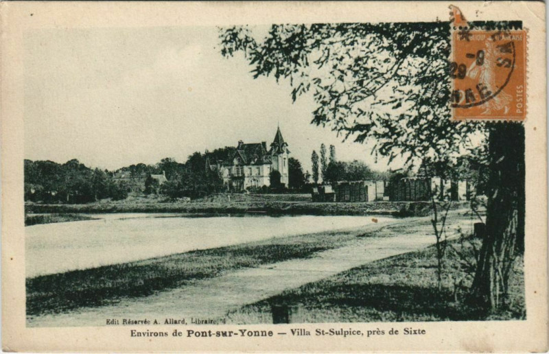 Carte postale ancienne Env. de Pont-sur-Yonne - villa Saint-silpice pres de sixte à Pont-sur-Yonne