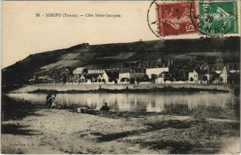 Carte postale ancienne Joigny - cote Saint-jacques à Joigny