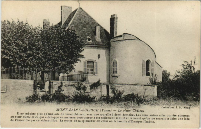 Carte postale ancienne Mont-Saint-Sulpice - Le vieux Chateau à Mont-Saint-Sulpice