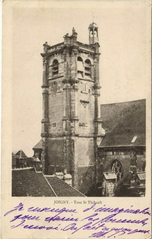Carte postale ancienne Joigny - Tour Saint-Thibault à Joigny