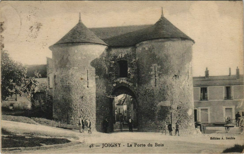 Carte postale ancienne Joigny - Le Porte du Bois à Joigny