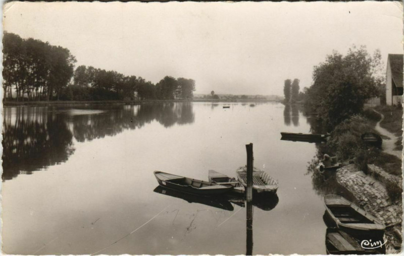 Carte postale ancienne Laroche-Saint-Cydroine - Vue sur l'Yonne à Laroche-Saint-Cydroine