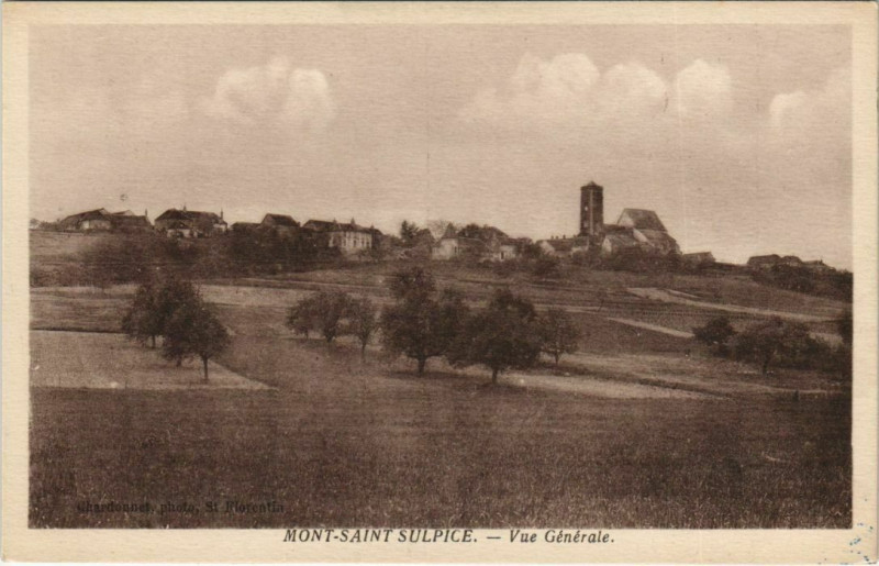 Carte postale ancienne Mont-Saint-Sulpice - Vue générale à Mont-Saint-Sulpice