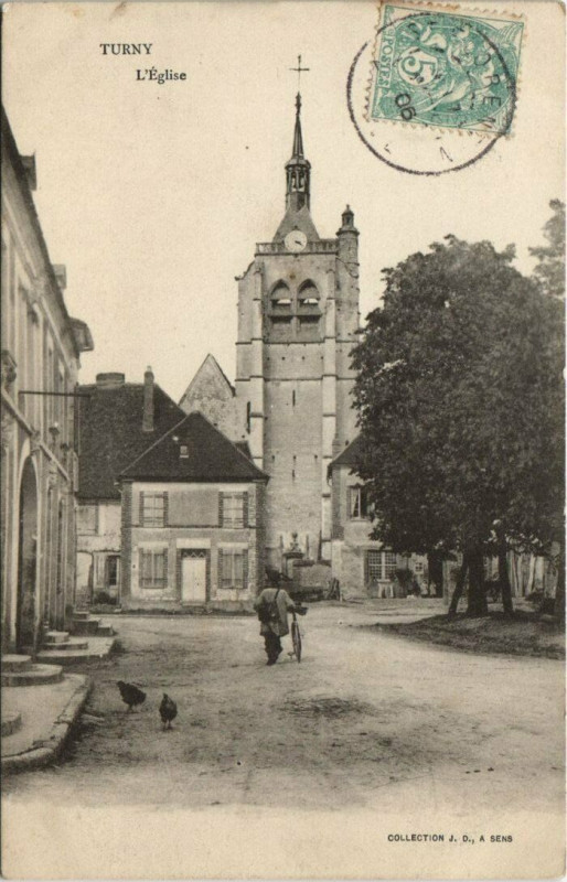 Carte postale ancienne Turny L'Eglise à Turny