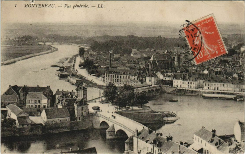 Carte postale ancienne Moneteau Vue Generale à Monéteau