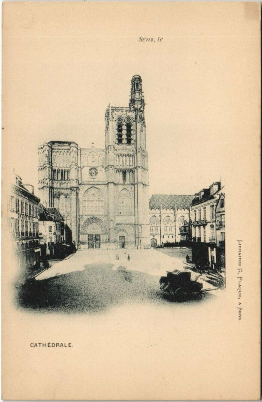 Carte postale ancienne Sens le Chatedrale à Sens