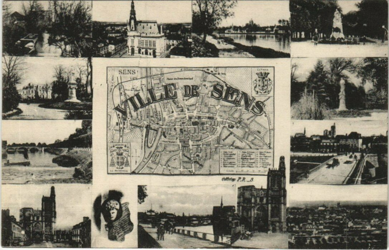 Carte postale ancienne Ville de Sens à Sens