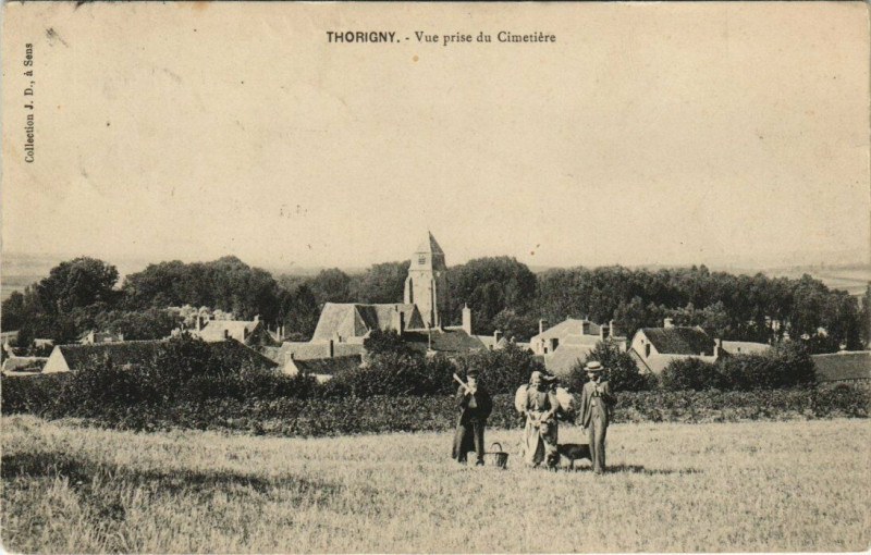 Carte postale ancienne Thorigny - Vue prise du Cimetiere