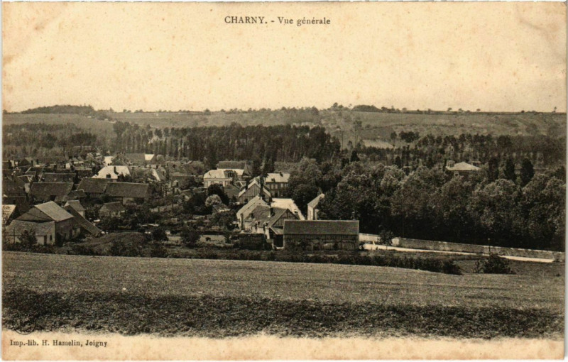 Carte postale ancienne Charny - Vue générale