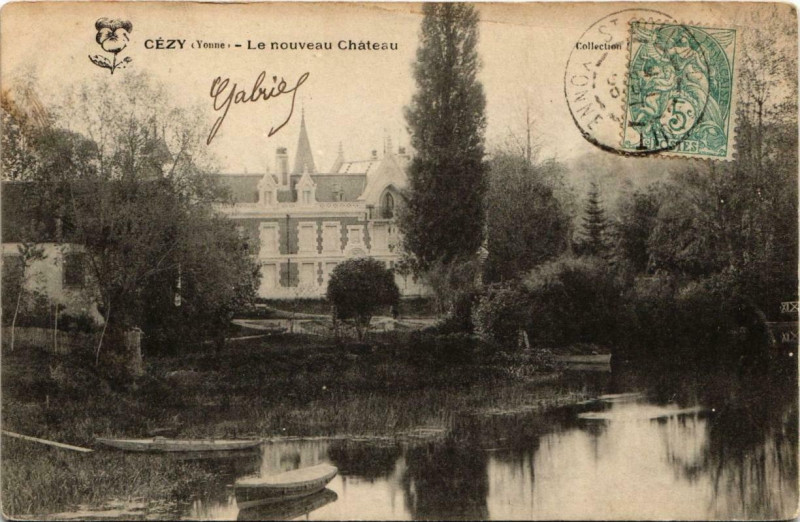 Carte postale ancienne Cezy - Le nouveau Chateau à Cézy
