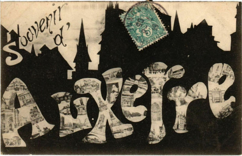 Carte postale ancienne Souvenir d'Auxerre à Auxerre