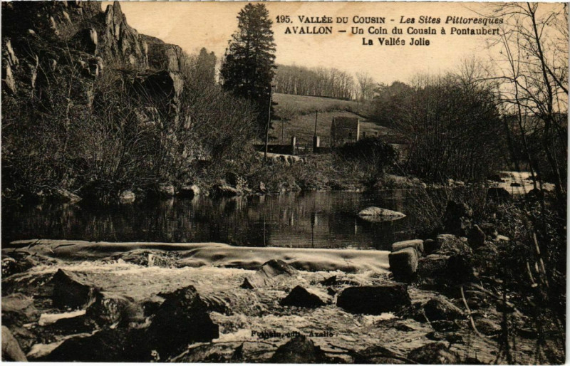 Carte postale ancienne Avallon - Un coin du Cousin à Avallon