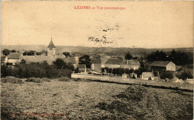 Carte postale ancienne Lezinnes - Vue Panoramique France à Lézinnes