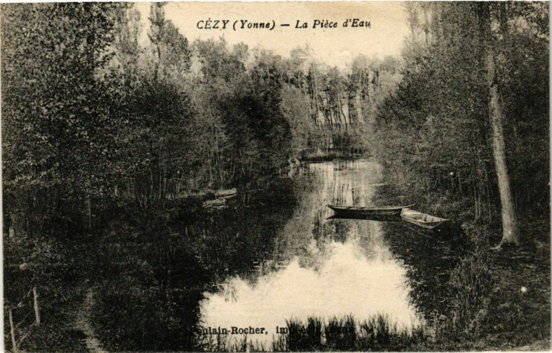 Carte postale ancienne Cezy - La Piece d'Eau France à Cézy