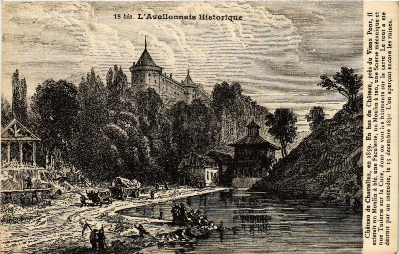 Carte postale ancienne L'Avallonnais Historique - Chateau de Chastellux France à Avallon