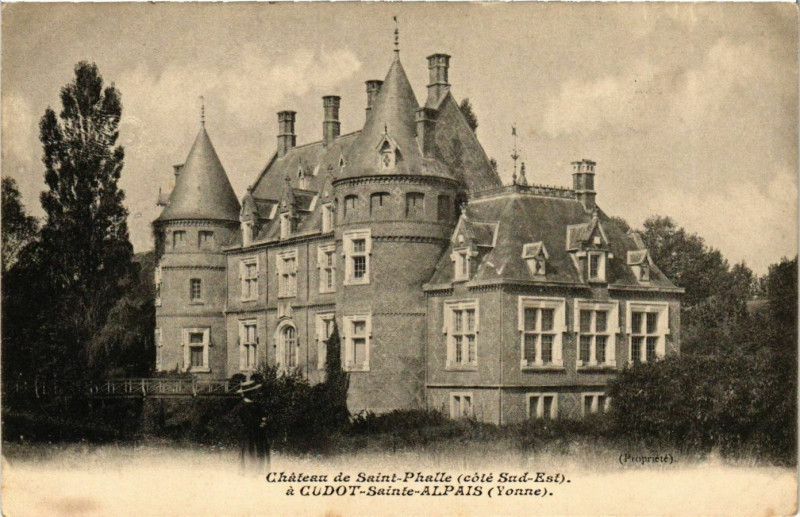 Carte postale ancienne Chateau de Saint-Phalle a Cudot-Sainte-Alpais France à Cudot