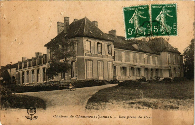 Carte postale ancienne Chateau de Chaumont - Vue prise du Parc France à Chaumont