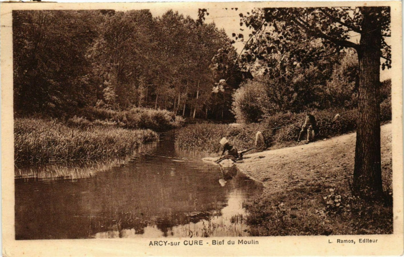 Carte postale ancienne Arcy-sur-Cure - Bief du Moulin France à Arcy-sur-Cure