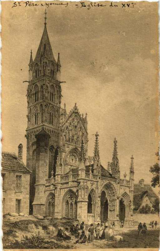 Carte postale ancienne Saint-Pere - Eglise France à Saint-Père