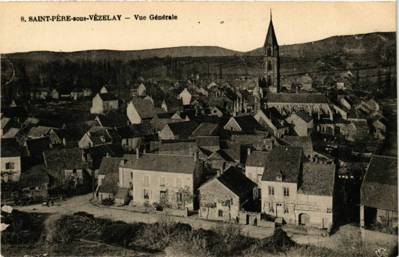 Carte postale ancienne Saint-Pere-sous-Vezelay - Vue Generale France à Vézelay
