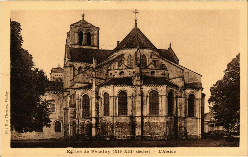 Carte postale ancienne Vezelay - Eglise de Vezelay - L'Abside France à Vézelay