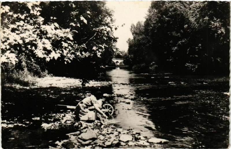 Carte postale ancienne Arcy-sur-Cure - Les Bords de la Cure France à Arcy-sur-Cure