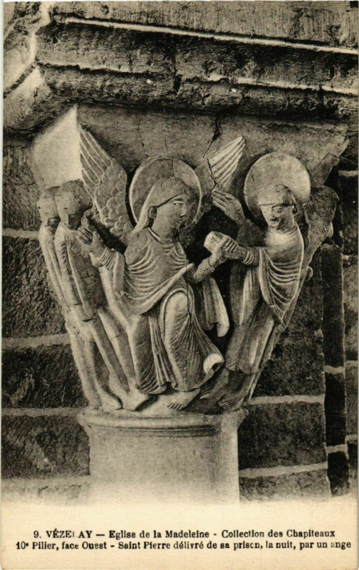 Carte postale ancienne Vezelay - Eglise de la Madeleine - Artwork France à Vézelay