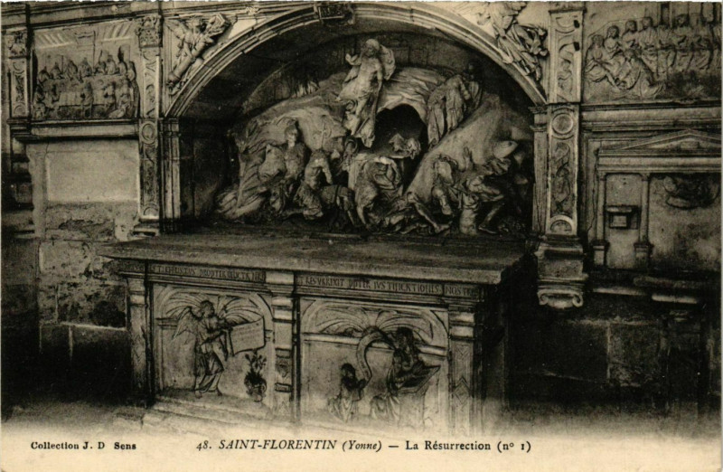 Carte postale ancienne Saint-Florentin - L'Eglise - La Ressurection France à Saint-Florentin