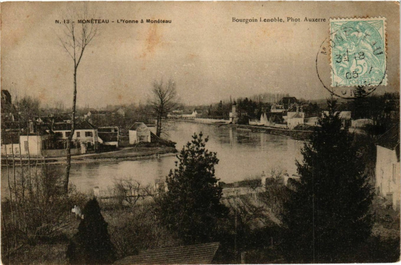 Carte postale ancienne Moneteau - L'Yonne a Moneteau France à Monéteau